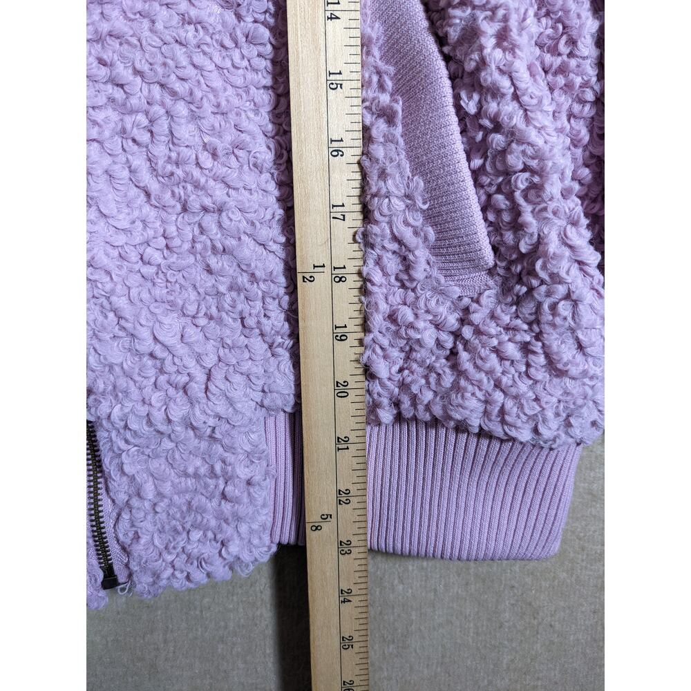 Universal Thread Sherpa Winter Coat Bomber Jacket Lined Women Medium Collared - Picture 8 of 10